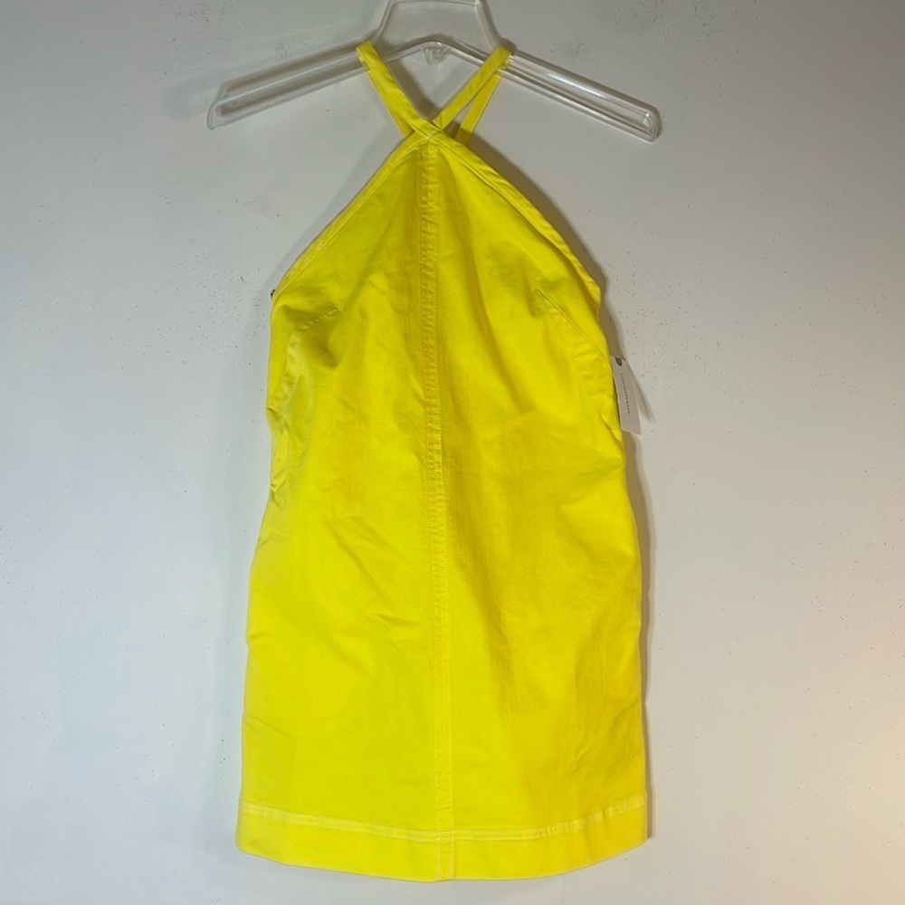Anthropologie Yellow Halter Mini Dress